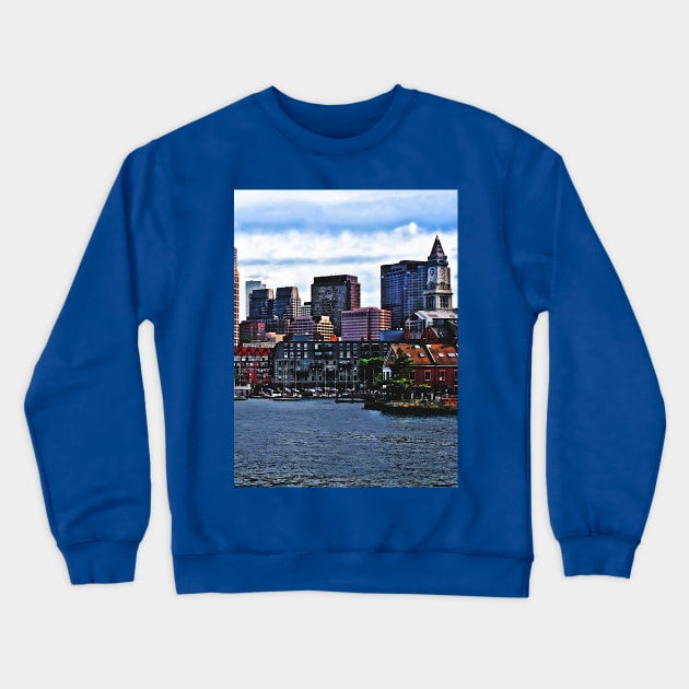 Boston MA - Inner Harbor Crewneck Sweatshirt by SusanSavad